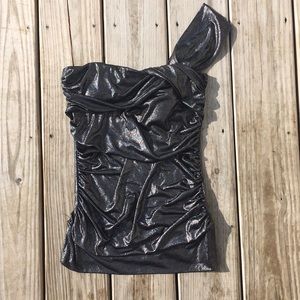 Metallic One Shoulder Tank